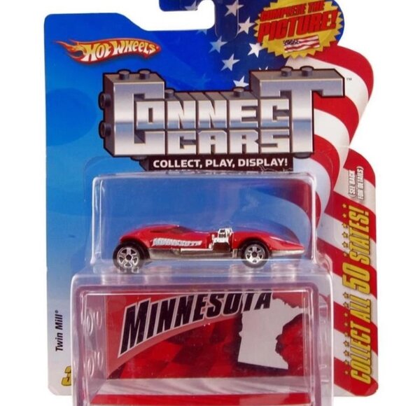 Hot Wheels Connect Cars Minnesota Twin Mill Red #32/50 w/Display Case - Picture 1 of 4